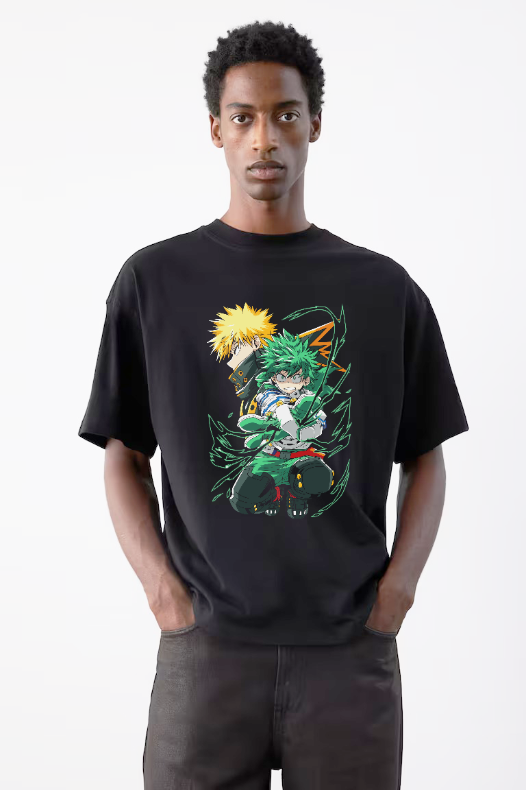 My Hero Academia – Deku & Bakugo Hero Duo Oversized T-shirt
