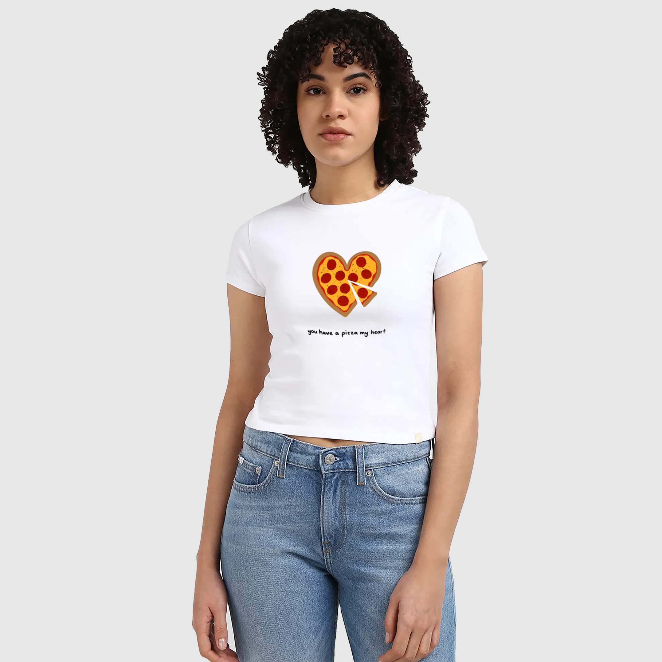 You have a Pizza of my heart Crop T-shirt