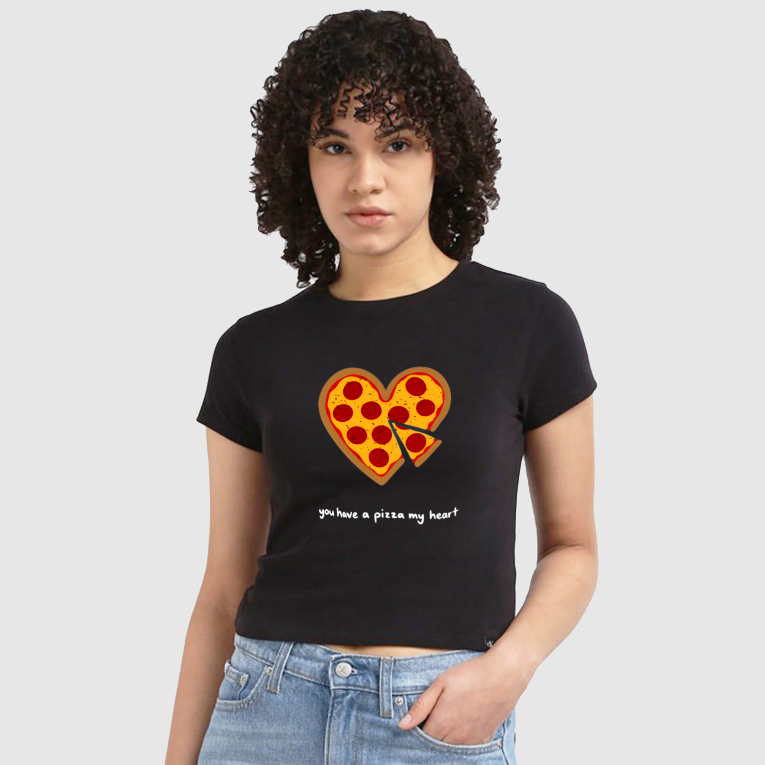 You have a Pizza of my heart Crop T-shirt